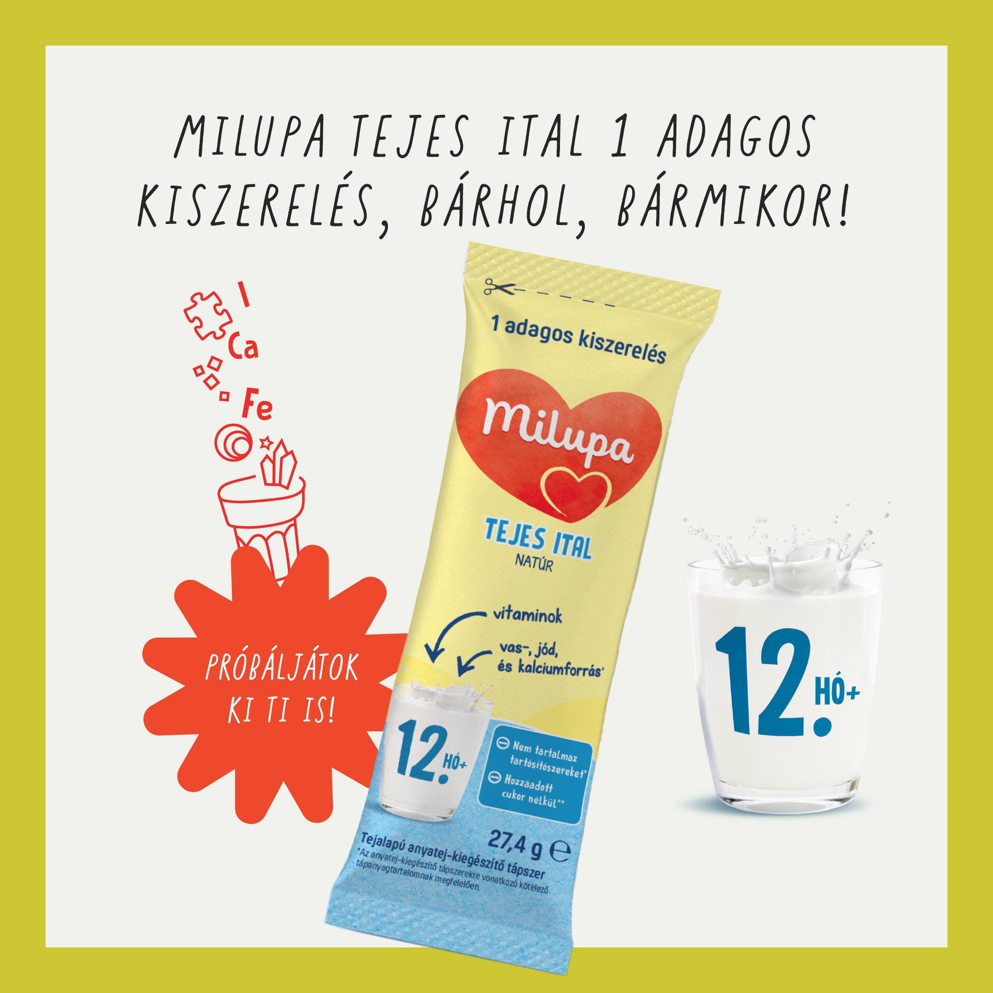 Ha nem ér célba minden falat: Milupa Tejes ital a mindennapokban kép