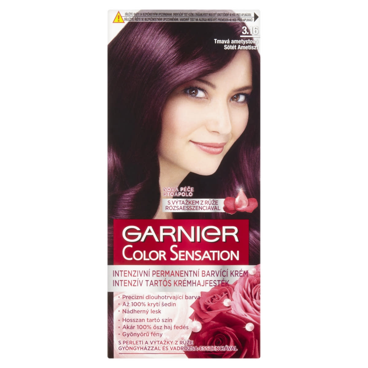 Hungary product data sample: Garnier Color Sensation hajfesték 3.16 Sötét ametiszt - 1 db