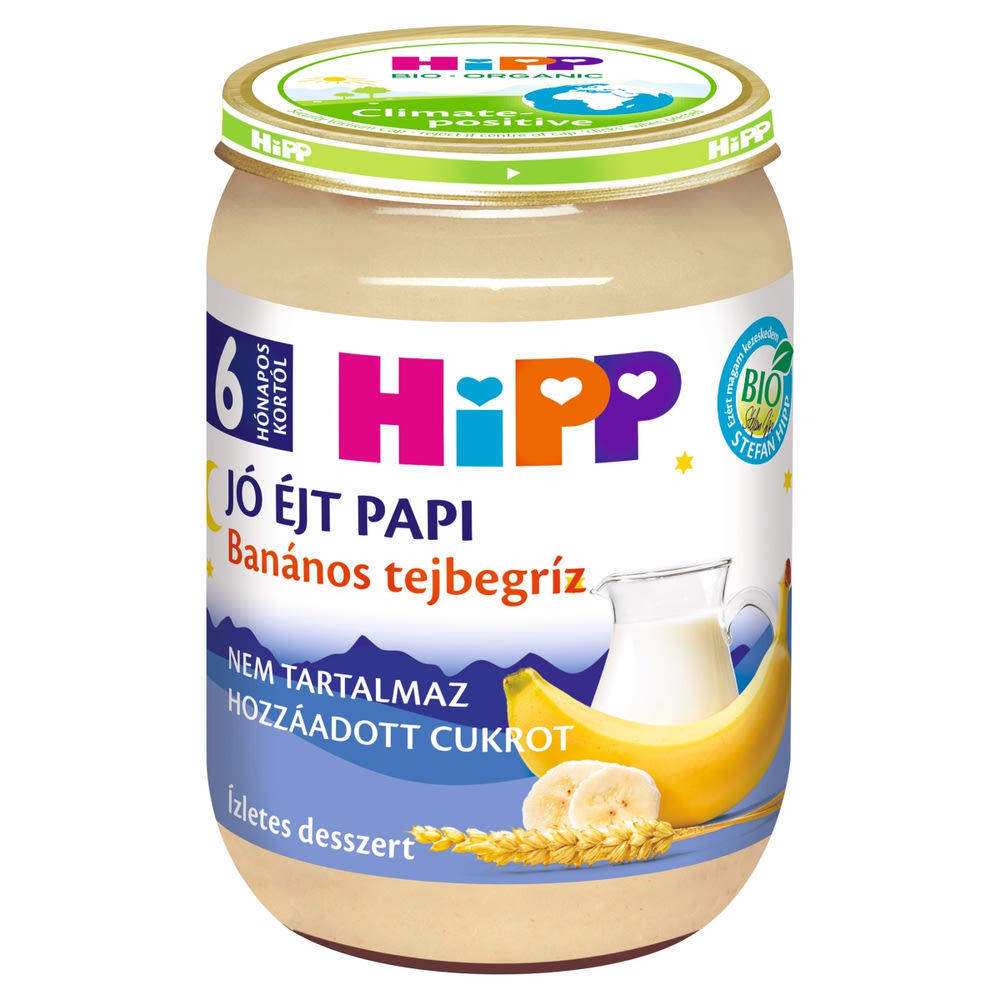 Hungary product data sample: Hipp tejbegríz banános 6 hónapos kortól - 190 g