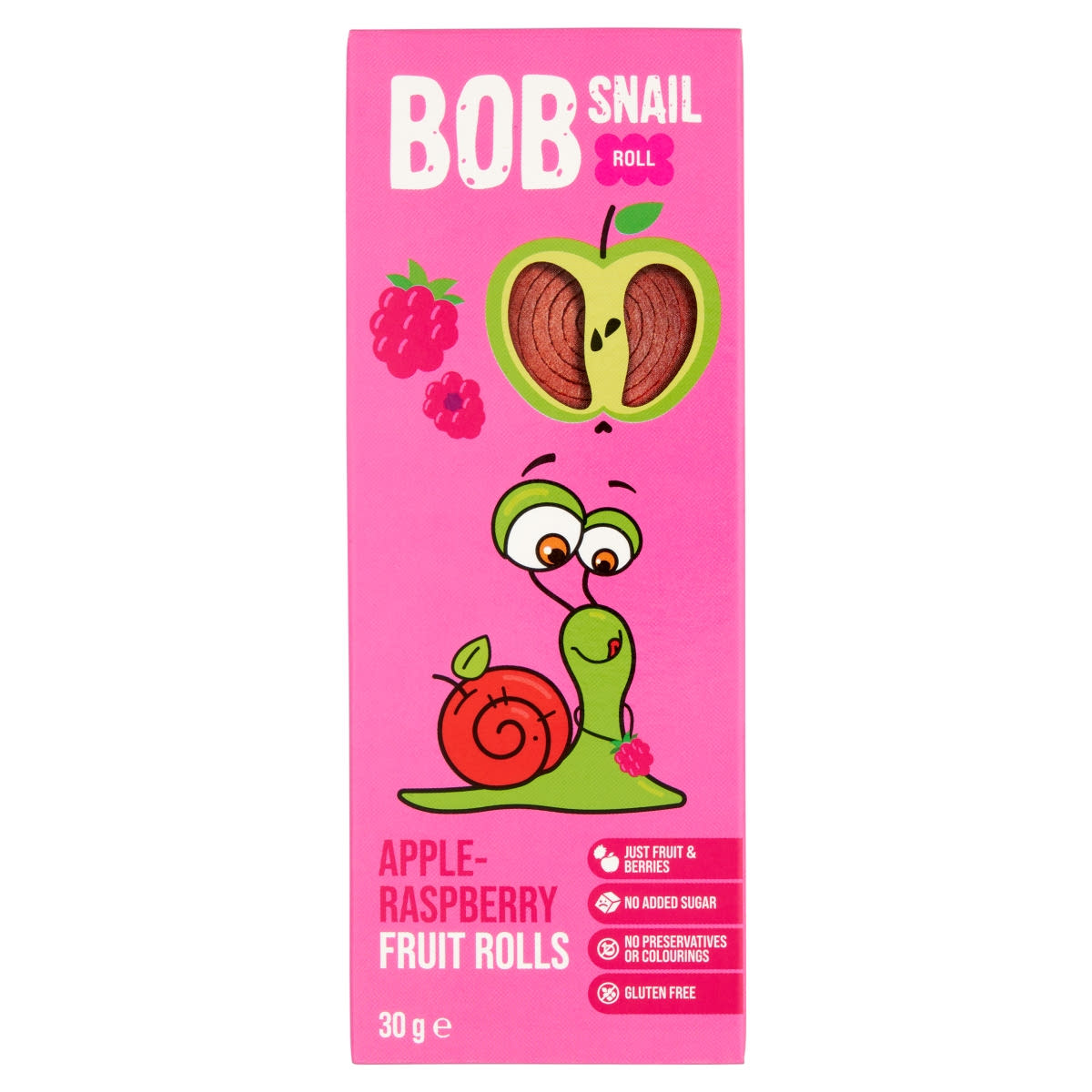 Hungary product data sample: Bob Snail alma-málna rolls - 30 g