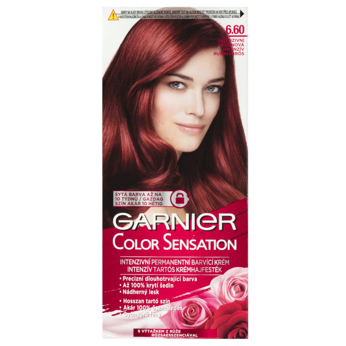 Hungary product data sample: Garnier Color Sensation hajfesték 6.6 Intenzív rubinvörös - 1 db