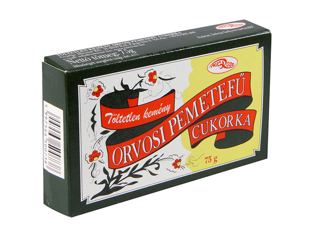 Hungary product data sample: Microse Orvosi Pemetefű cukorka - 75 g