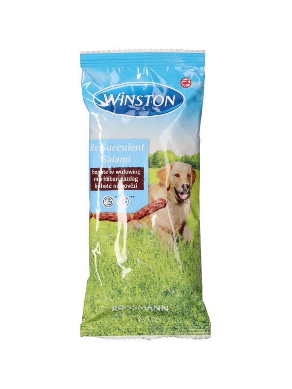 Hungary product data sample: Winston jutalomfalat kutyáknak, szaftos szalálmi - 60 g - 8db