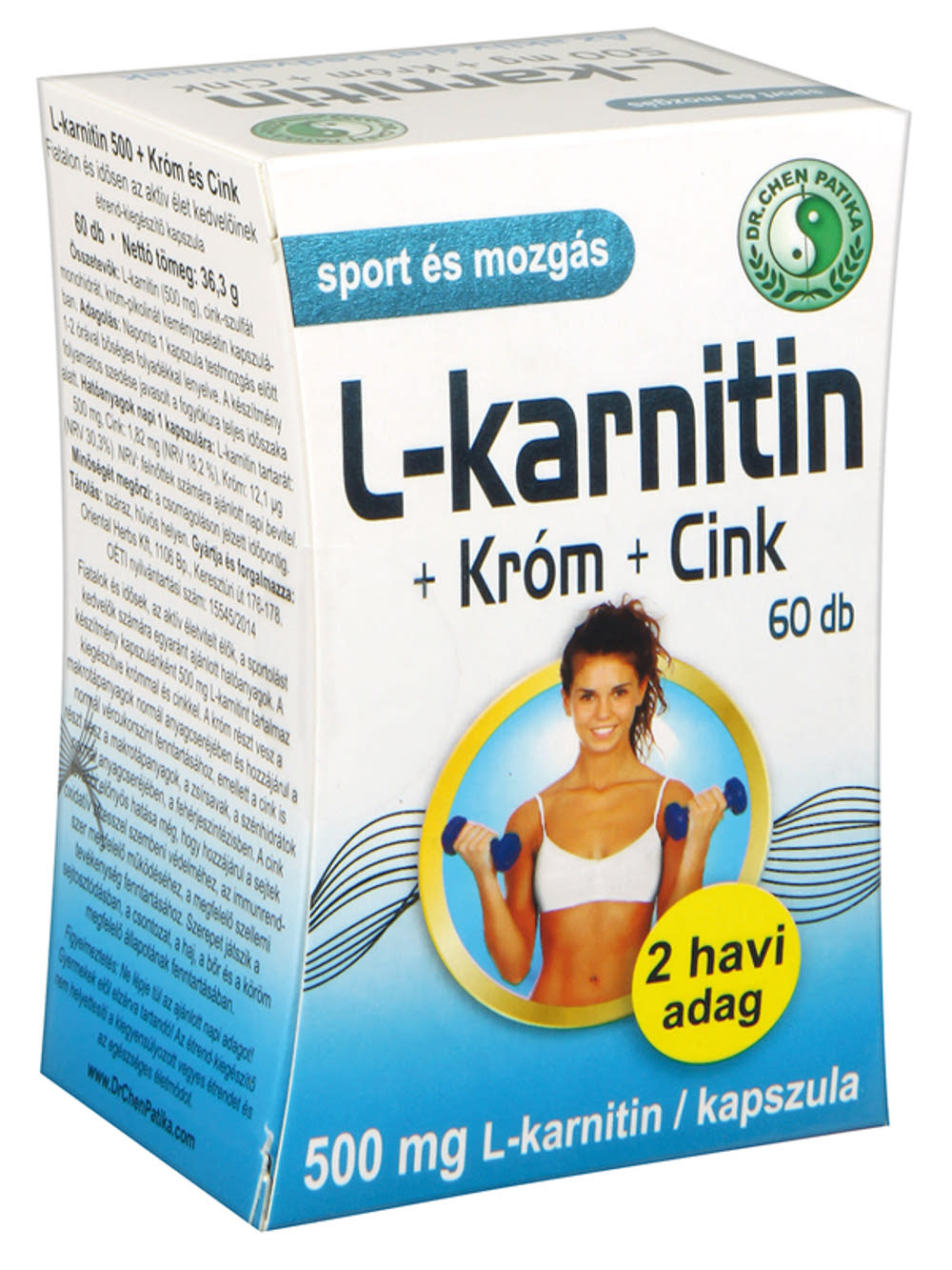 Bioco L-Karnitin 500 mg szerves kötésű krómmal fogyókúrázóknak kapszula 60 db