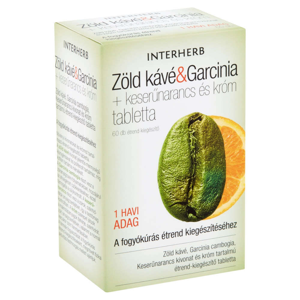 Interherb Zöld kávé és Garcinia tabletta, 60 db | antiekenverzamel.nl