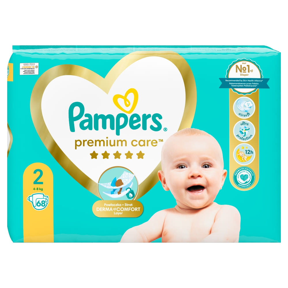 Pampers Premium Care Pelenka 2 es 4 8kg 68 db