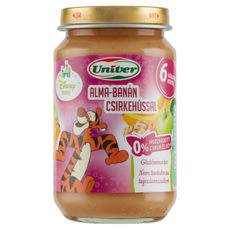Univer Bébiétel Almaszósz Banán Csirkehús Ízesítéssel 6 Hónapos Kortól - 163 g kisképe