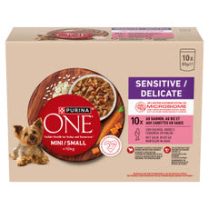 Purina One Sensitive alutasak kutyáknak lazaccal, rizzsel, répával 10x85 g - 850 g kisképe