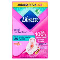 Libresse Ultra Long+ V-Protection egészségügyi betét - 36 db kisképe