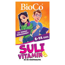 BioCo Suli vitamin 6-14 éveseknek citrom ízű étrend-kiegészítő rágótabletta - 90 db kisképe
