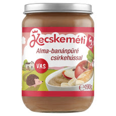 Kecskeméti bébiétel almával, banánpürével és csirkehússal 5 hónapos kortól - 190 g kisképe