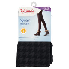 Bellinda Winter mintás harisnyanadrág 100 den XL-es méret /fekete - 1 db kisképe