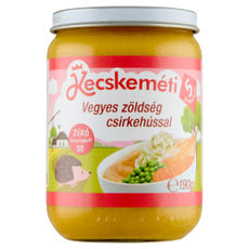 Kecskeméti bébiétel vegyes zöldség csirkehús ízesítéssel 5 hónapos kortól - 190 g kisképe