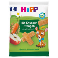 Hipp Bio ropogós rudak almával és sárgarépával 8 hónapos kortól - 30 g kisképe