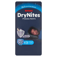 Huggies DryNites éjszakai bugyipelenka fiúknak 8-13 év - 9 db kisképe