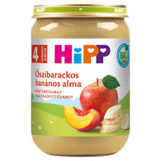 Hipp bébiétel őszibarackkal, banánnal és almával 4 hónapos kortól - 190 g kisképe