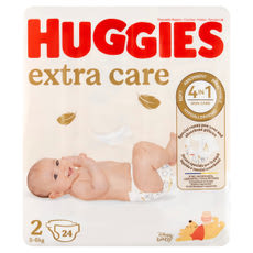 Huggies Extra Care 2 újszülött nadrágpelenka 3-6 kg - 24 db kisképe