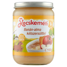 Kecskeméti bébiétel banán - alma kétszersült ízesítéssel 4 hónapos kortól - 190 g kisképe