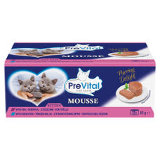 PreVital Mousse nedves macskaeledel, macskatáp kölyökmacskáknak pástétom konzerv (12 x 85 g) - 1020 g kisképe
