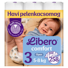 Libero Comfort nadrágpelenka, méret: 3, 5-8 kg - 258 db kisképe