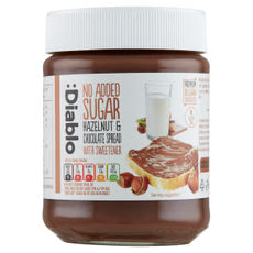 Diablo mogyorós csokoládé krém hozzáadott cukor nélkül, édesítőszerrel - 350 g kisképe