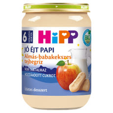 Hipp bébiétel almás babakekszes tejbegríz 6 hónapos kortól - 190 g kisképe