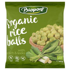Biopont Bio rizsgolyó spenóttal és póréhagymával - 60 g kisképe