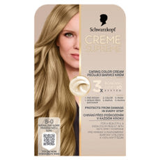 Schwarzkopf Creme Supreme tartós hajfesték 8-0 természetes világosszőke - 1 db kisképe