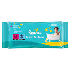 Pampers Fresh Clean nedves törlőkendő - 80 db kisképe