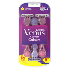 Gillette Venus Comfort Colours eldobható borotva 3 pengés - 8 db kisképe