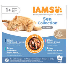 IAMS Advanced Nutrition állateledel macskáknak halas válogatás 8x85 g - 680 g kisképe