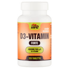 Life D3 vitamin tabletta - 120 db kisképe