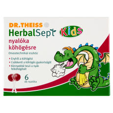 Dr.Theiss HerbalSept málna ízesítésű nyalóka köhögésre - 6 db kisképe