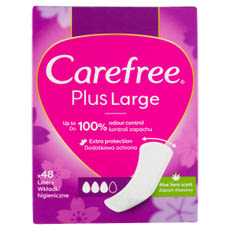 Carefree Plus Large + Aloe tisztasági betét - 48 db kisképe