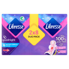Libresse Ultra Goodnight Large Wings egészségügyi betét - 16 db kisképe