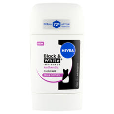 Nivea Black & White Invisible Authentic deo stift - 50 ml kisképe