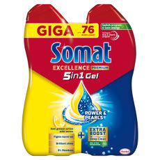 Somat Excellence Duo Gel gépi mosogatószer gél 76 mosogatás 2 x 684 ml - 1368 ml kisképe