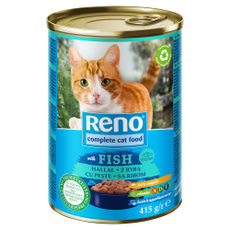Reno nedves macskaeledel, macskatáp felnőtt macskáknak hallal konzerv - 415 g kisképe