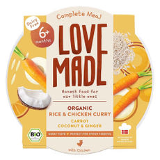LoveMade Bio Currys csirke rizzsel 6 hónapos kortól - 185 g kisképe