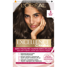 L'Oréal Paris Excellence krémhajfesték 3 sötétbarna - 1 db kisképe