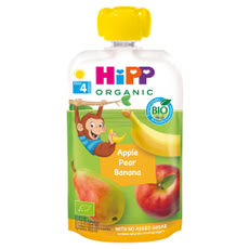 Hipp gyümölcspüré alma- körte- banán 4 hónapos kortól - 100 g kisképe