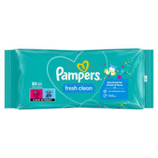 Pampers Fresh Clean nedves törlőkendő - 80 db kisképe