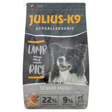 Julius-k9 Highpremium Senior hypoallergén állateledel kutyáknak báránnyal és rizzsel - 3 kg kisképe