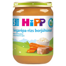 Hipp bébiétel sárgarépával, rizzsel és borjúhússal 5 hónapos kortól - 190 g kisképe