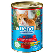 Reno nedves macskaeledel, macskatáp felnőtt macskáknak marhával konzerv - 415 g kisképe