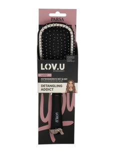 Parsa Beauty LOVE.U nagy ovális hajkefe /rózsaszín, fekete - 1 db kisképe