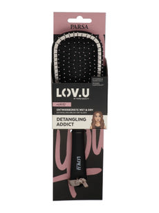 Parsa Beauty Love.U nagy ovális hajkefe /rózsaszín, fekete - 1 db kisképe