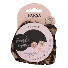 Parsa Beauty hajgumi rózsaszin, fekete, leo mintas - 1 db kisképe