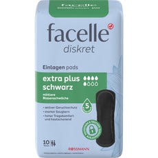 Facelle Diskret Extra Plus fekete inkontinencia betét - 10 db kisképe