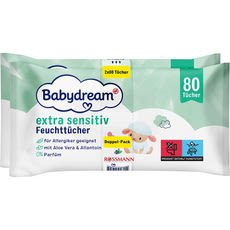 Babydream Extra Sensitive törlőkendő - 320 db kisképe